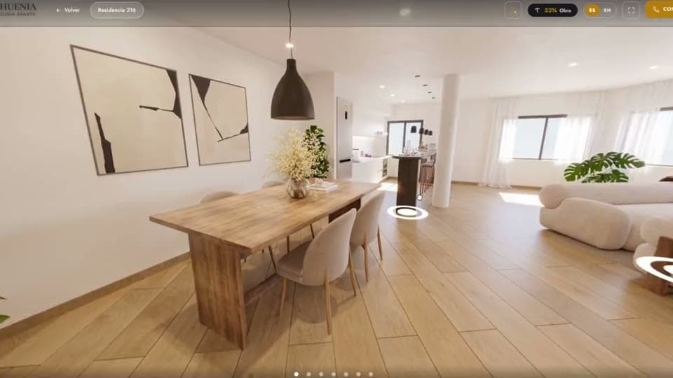 Recorrido virtual del departamento · captura real del showroom